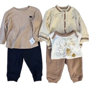 NWT Baby Boy Cotton Blend Long Sleeve Jogger Sets 9 Months